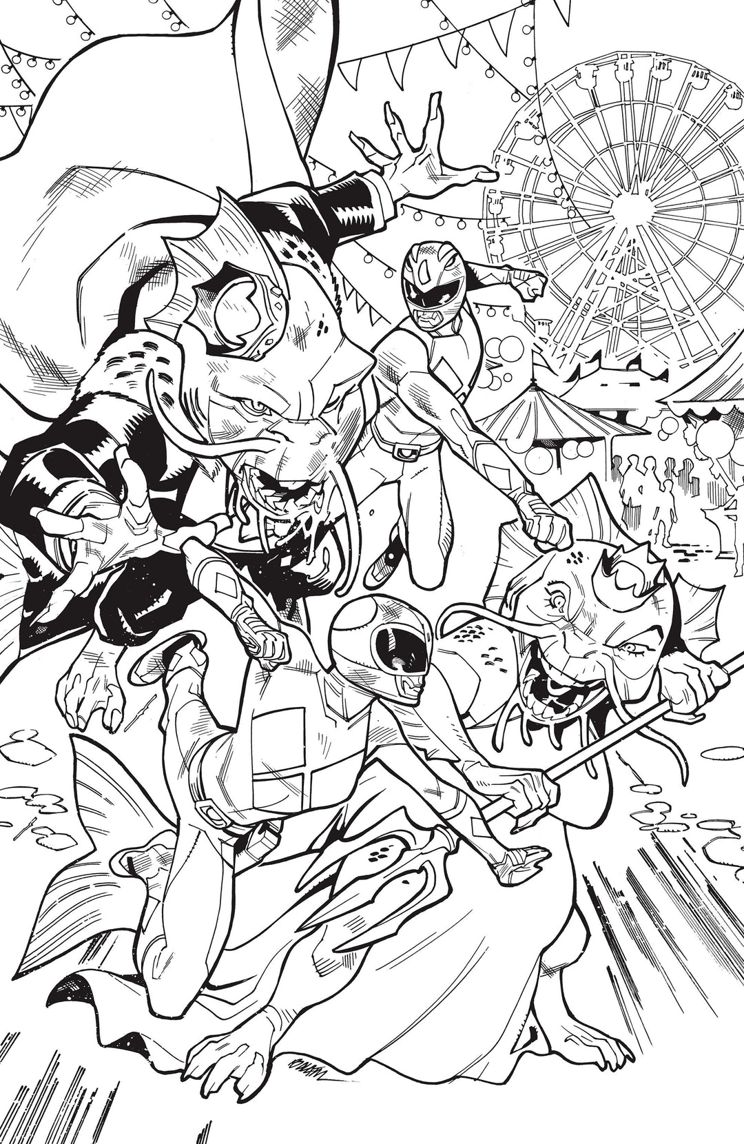 Mighty Morphin Power Rangers (2026) #4 H 1 in 25 Variant Edition Variant (Full Art, Balám)