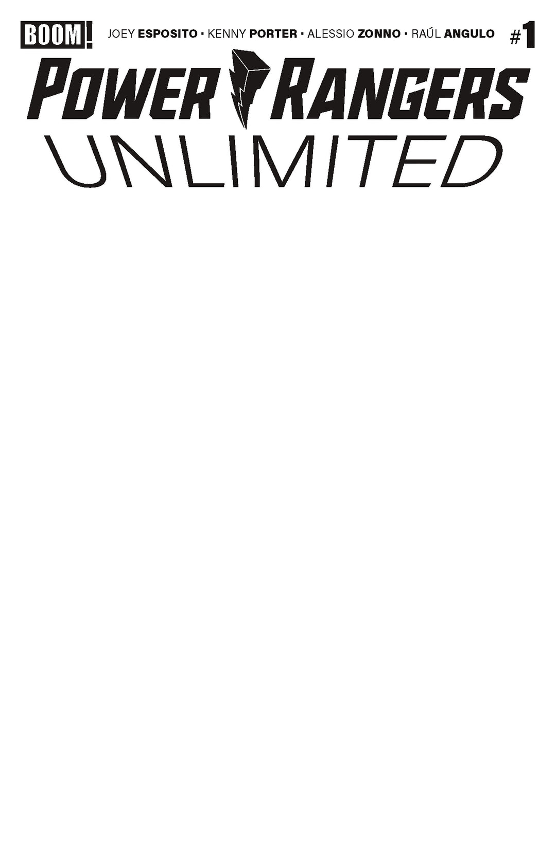 Power Rangers Unlimited #1 D Blank Sketch Variant
