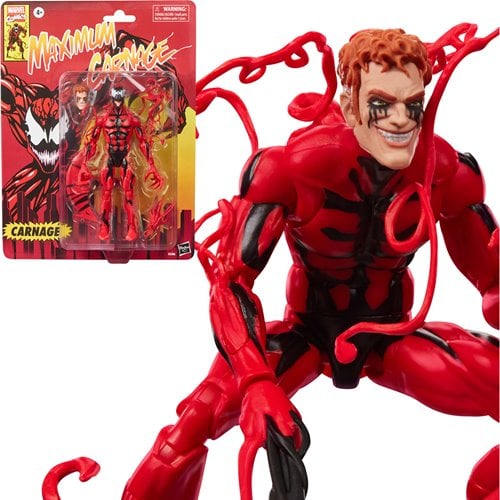 Spider-Man Maximum Carnage Marvel Legends Series Carnage Retro Cardback 6-Inch Action Figure