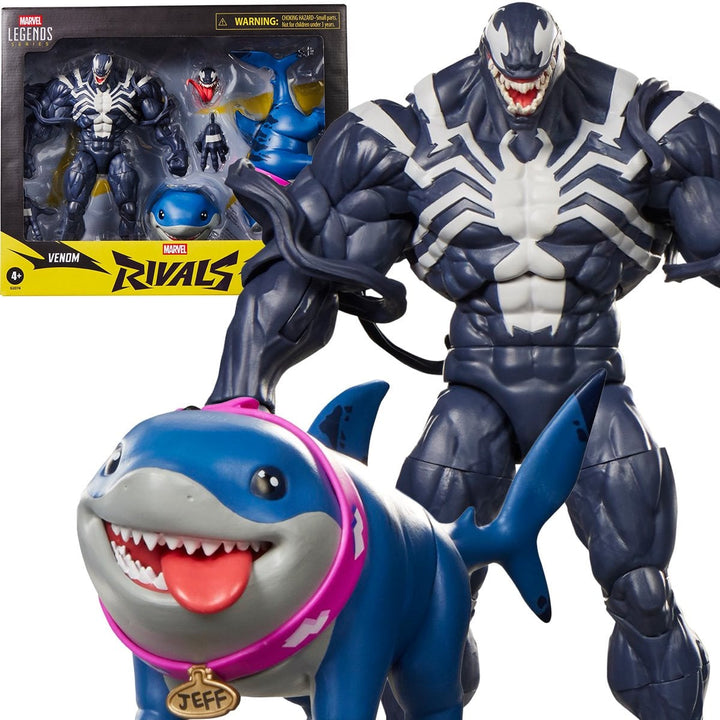 Marvel Legends Series Marvel Rivals Venom & Jeff the Land Shark 6-Inch Action Figures