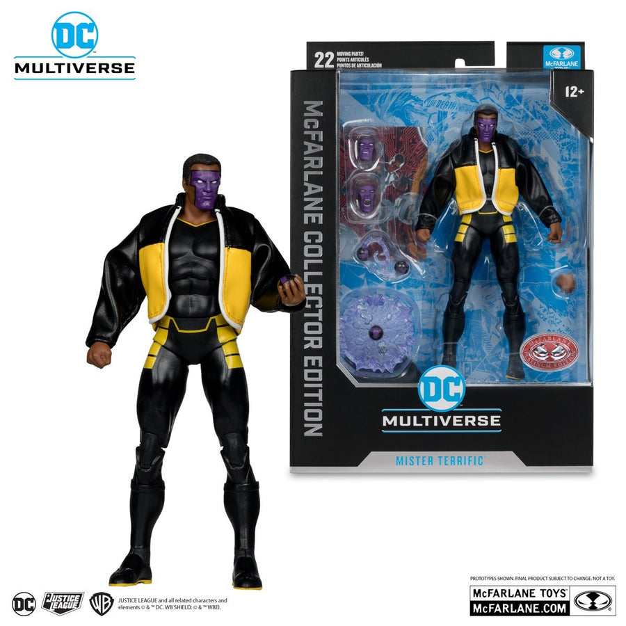 DC McFarlane Collector Edition Mr. Terrific JSA Red Platinum Edition 7-Inch Scale Action Figure