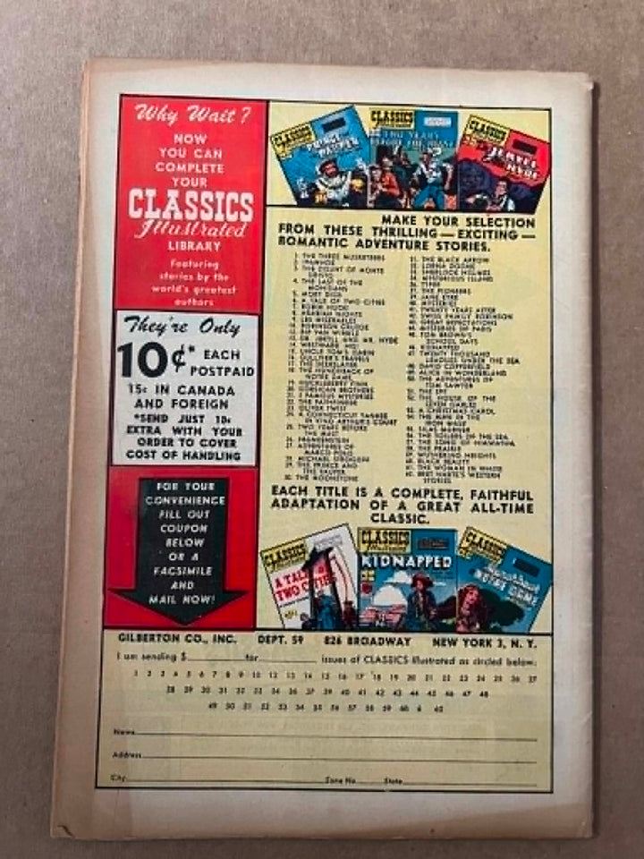Classics Illustrated #64 1949 Treasure Island Robert Louis Stevenson 10 Cent