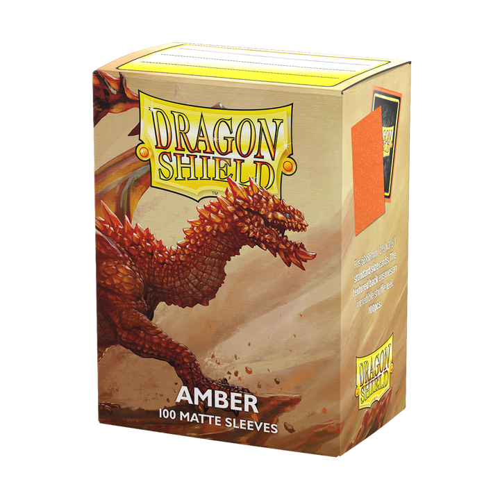Dragon Shield - Amber - Matte Sleeves - Standard (100 Sleeves)