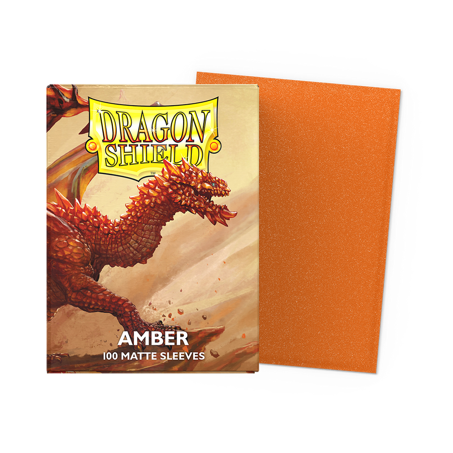 Dragon Shield - Amber - Matte Sleeves - Standard (100 Sleeves)