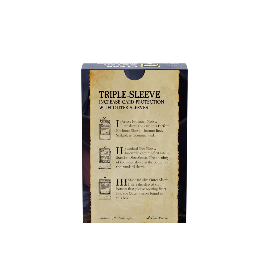 Dragon Shield - Clear - Matte Outer Sleeves - Standard (100 Sleeves)
