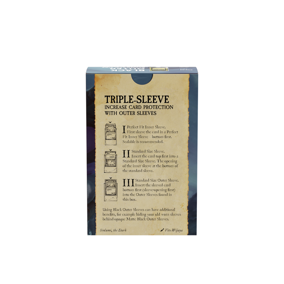Dragon Shield - Black - Matte Outer Sleeves - Standard (100 Sleeves)