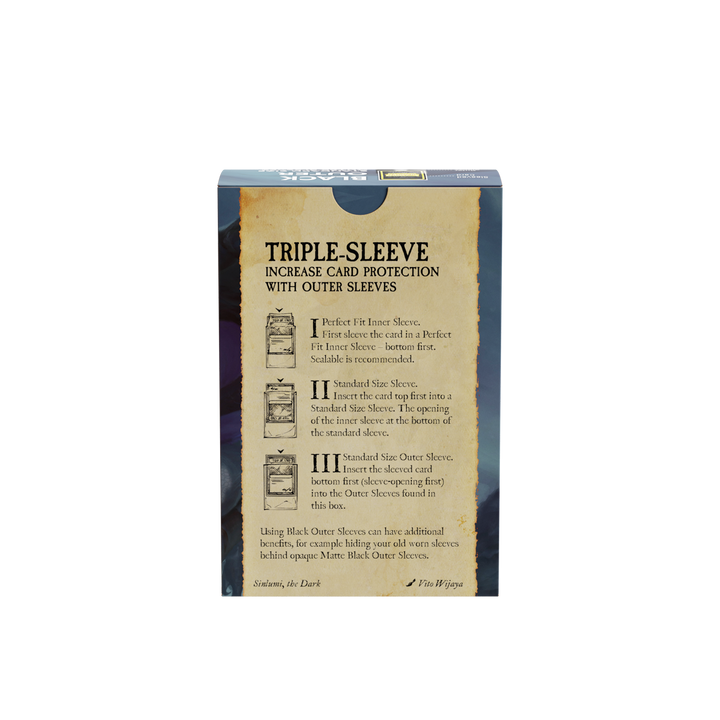 Dragon Shield - Black - Matte Outer Sleeves - Standard (100 Sleeves)