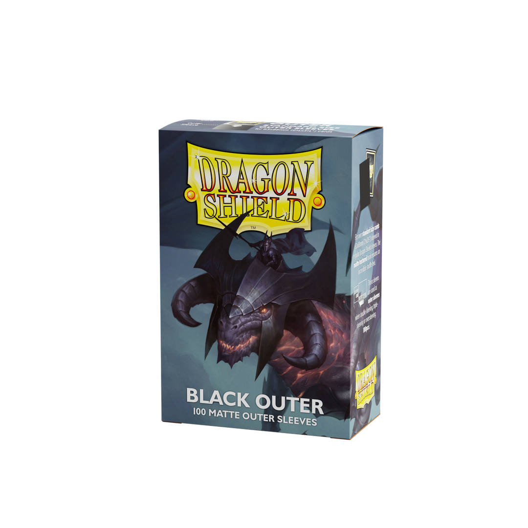 Dragon Shield - Black - Matte Outer Sleeves - Standard (100 Sleeves)