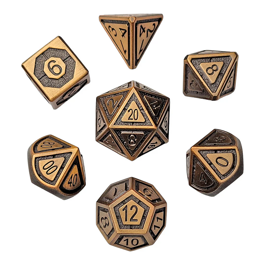 Ancient Chaos Metal RPG Dice Set