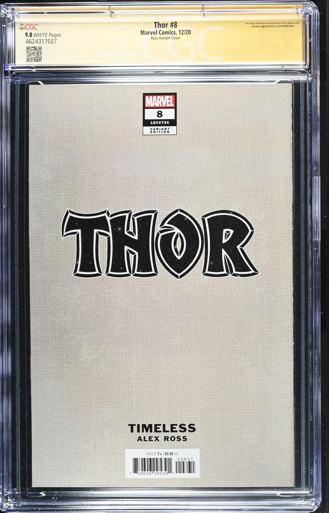 Thor #8 (2020) Timeless Variant CGC 9.8 Signed by Alex Ross