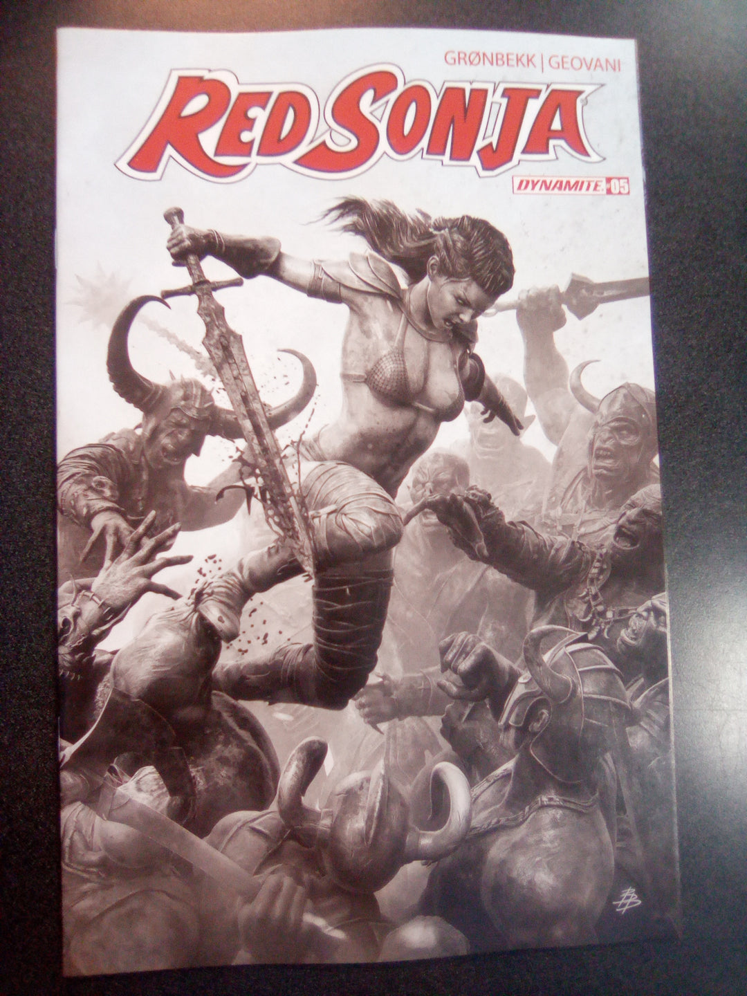 Red Sonja 2023 #5 Cover O 10 Copy Foc Variant Edition Barends Black & White