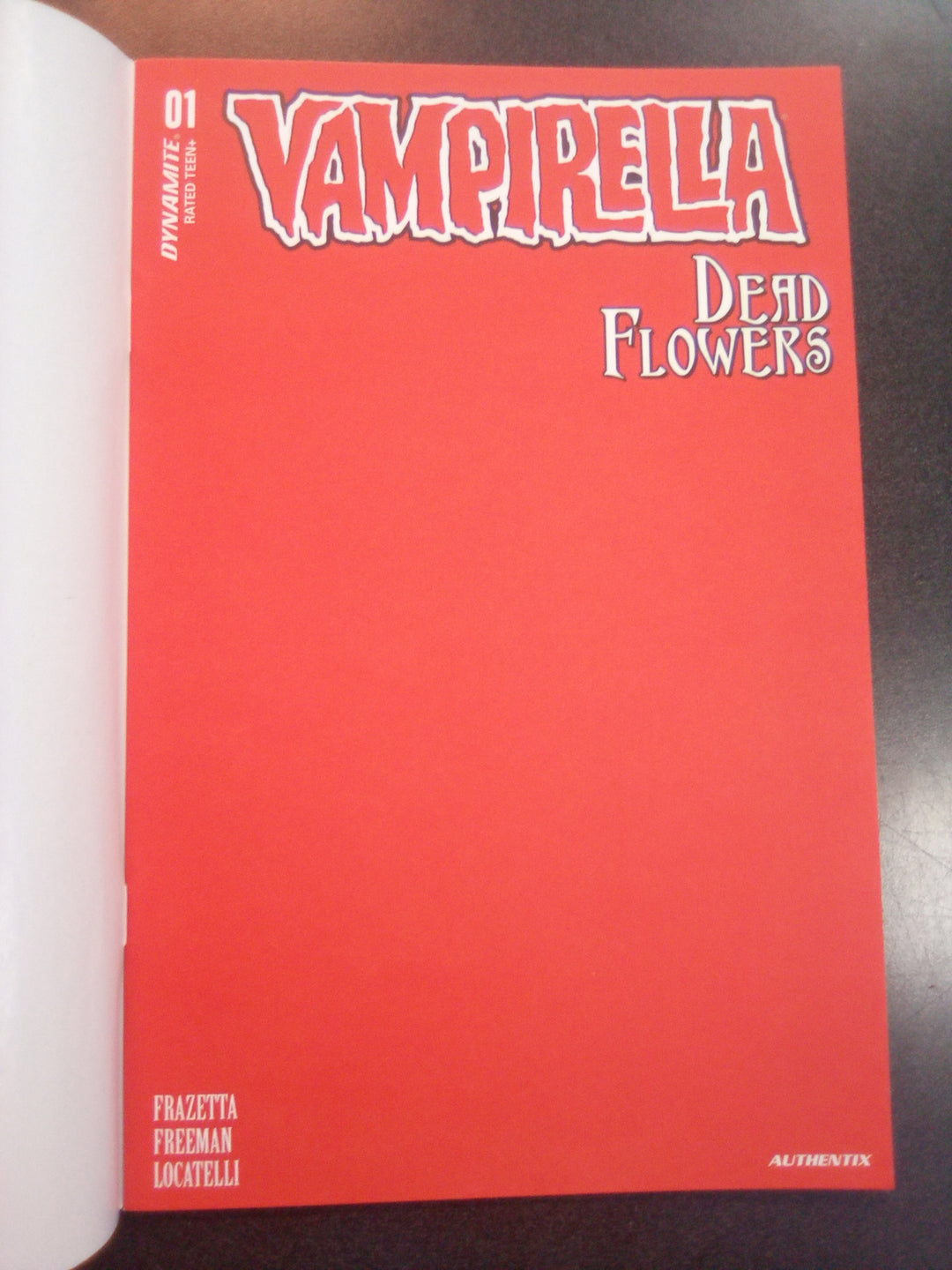 Vampirella Dead Flowers #1 (Of 4) Cover S Blood Red Blank
