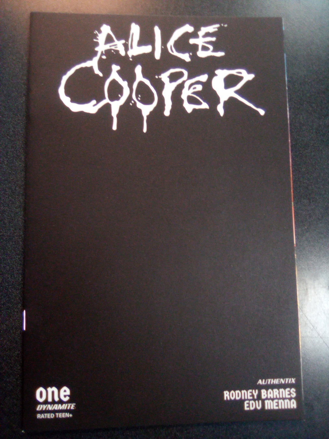 Alice Cooper #1 (Of 5) Cover M Foc Black Blank Authentix