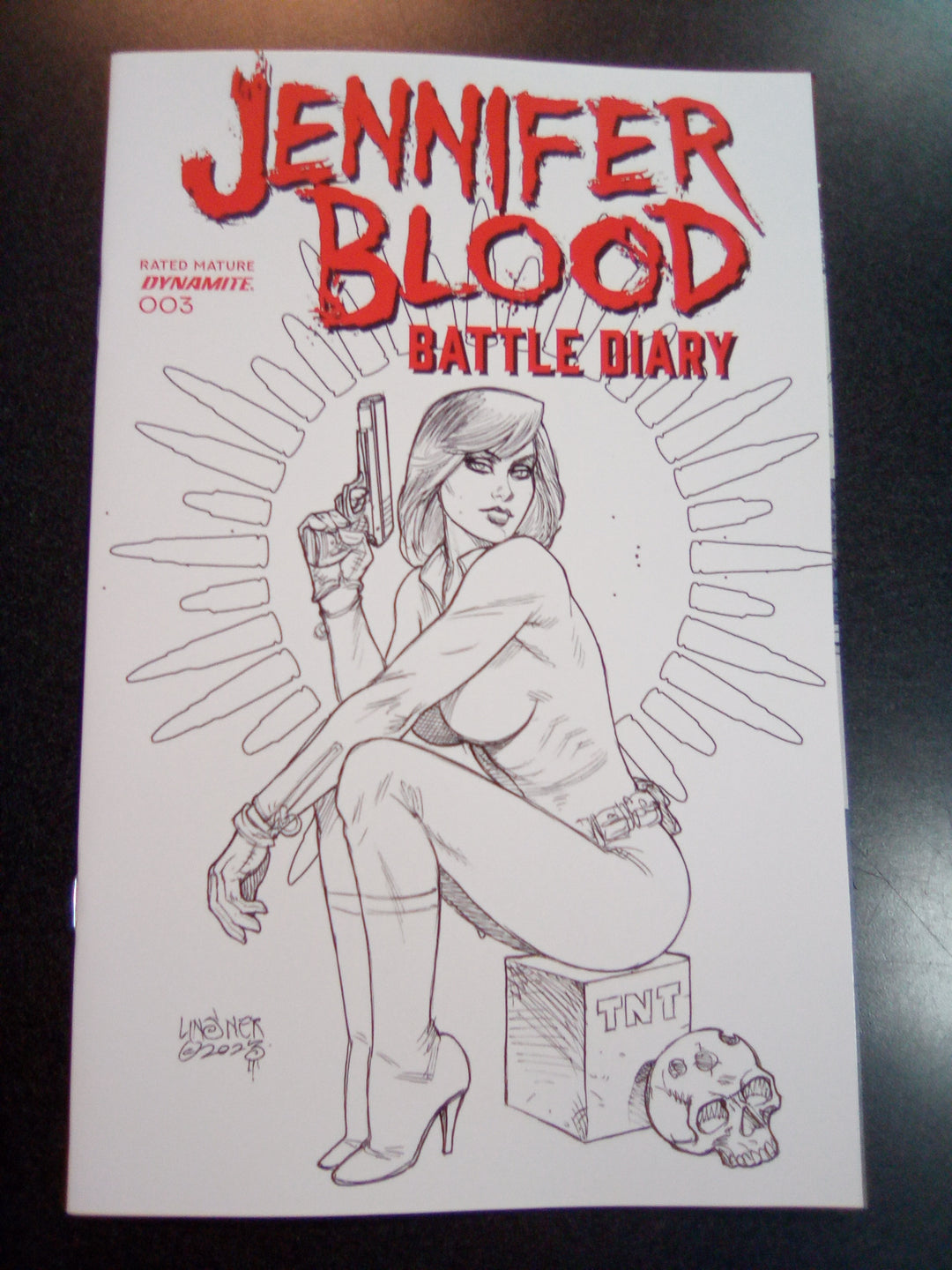 Jennifer Blood Battle Diary #3 Cover D 10 Copy Variant Edition Linsner Li