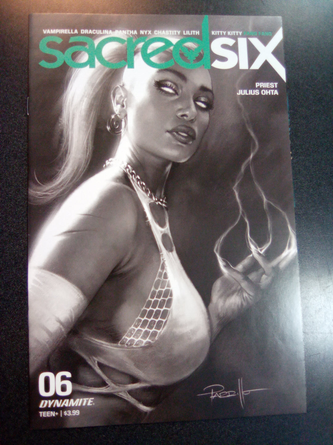 Sacred Six #6 1:30 Lucio Parrillo B&W Variant
