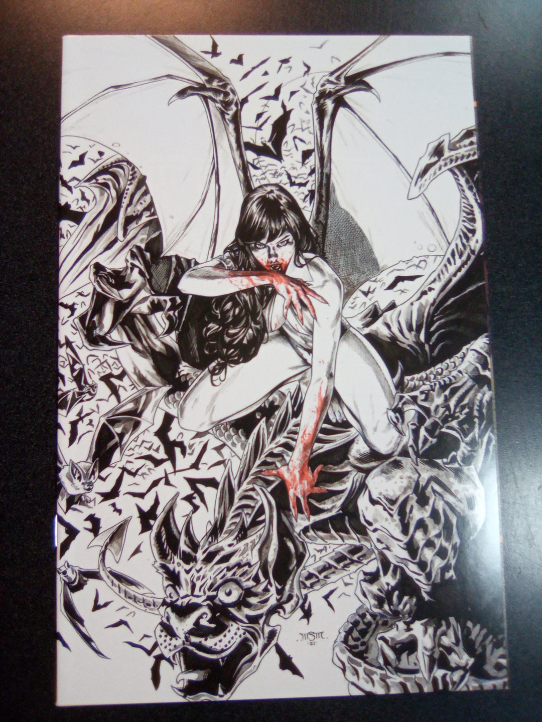 Vengeance of Vampirella #17 1:21 Michael Sta Maria B&W Virgin Variant