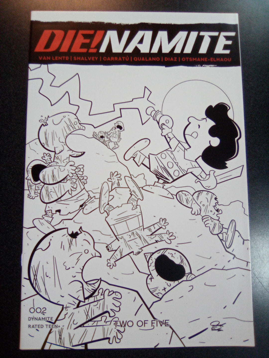 Die!namite #2 1:7 Peanuts John Carter Homage Line Art Variant