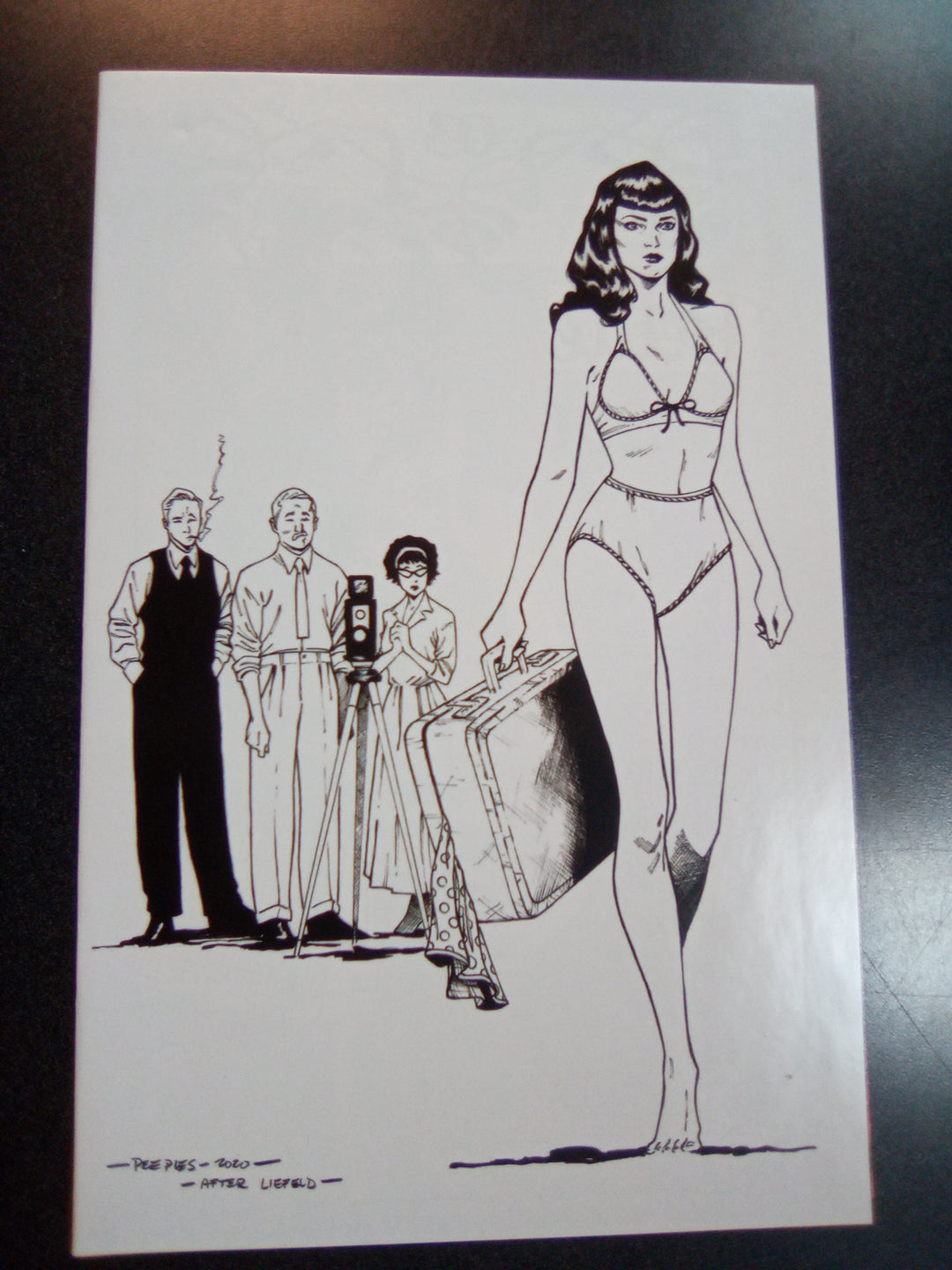 Bettie Page #3 1:35 Brent Peeples B&W Virgin Variant