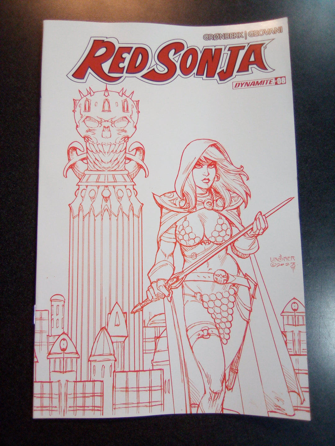 Red Sonja 2023 #8 Cover Q 10 Copy Foc Variant Edition Linsner Fiery Red L