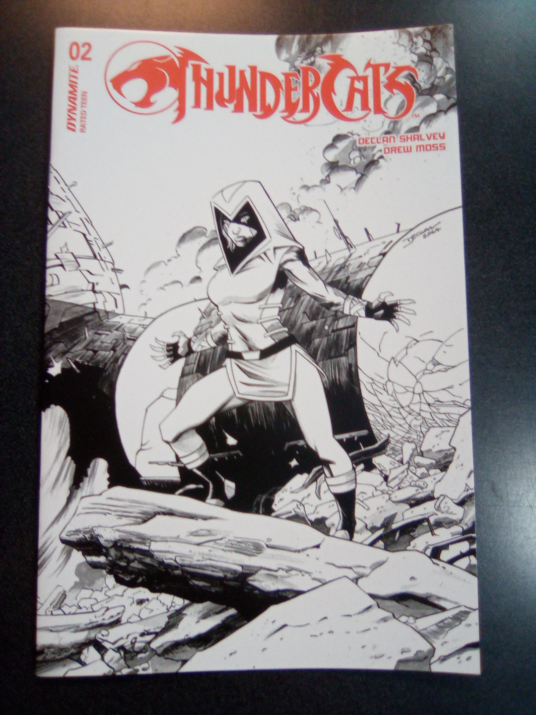 Thundercats #2 Cover Zc 10 Copy Foc Variant Edition Shalvey Calica Black & White