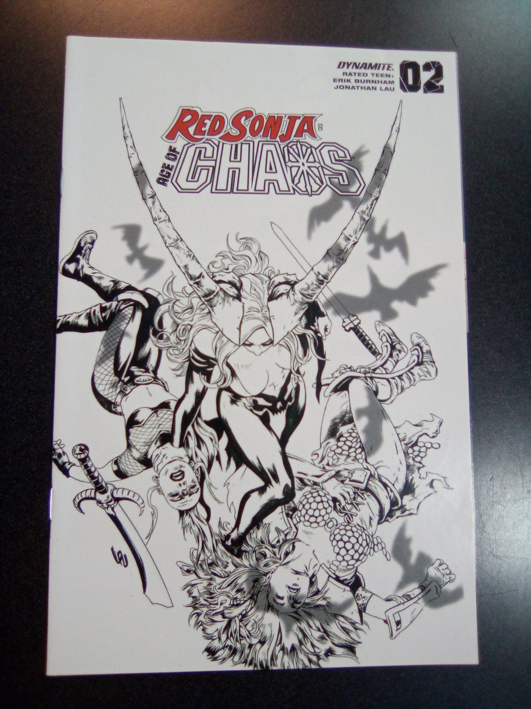 Red Sonja Age of Chaos #2 1:35 Lau B&W Variant