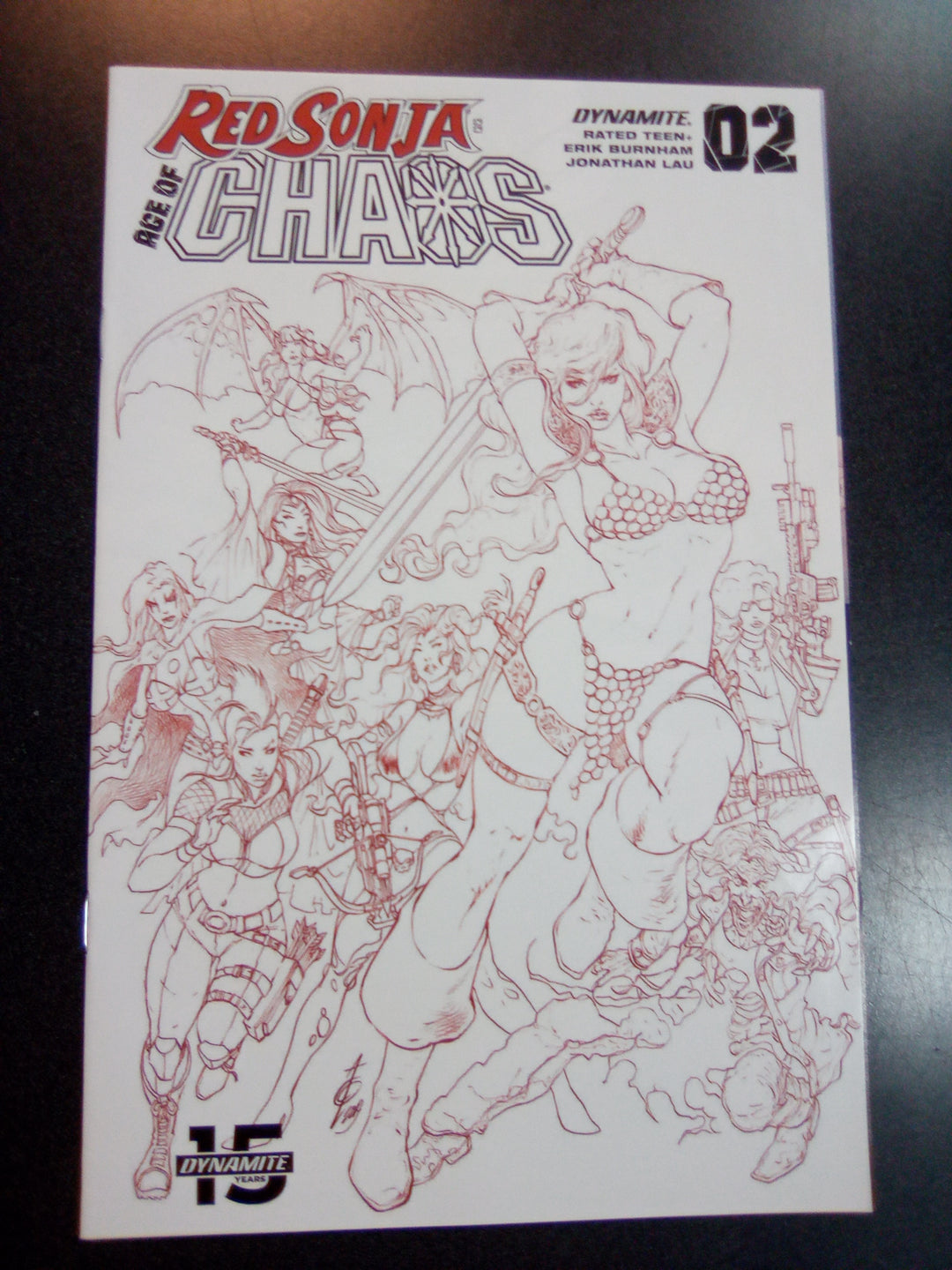 Red Sonja Age of Chaos #2 1:7 Alan Quah Red Tint Variant