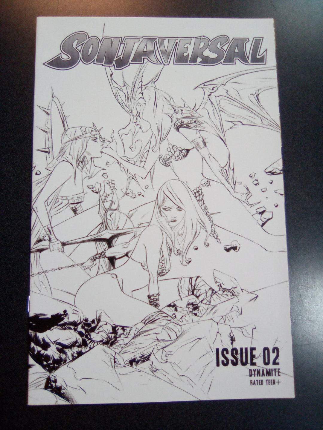 Sonjaversal #2 1:20 Jae Lee B&W Variant