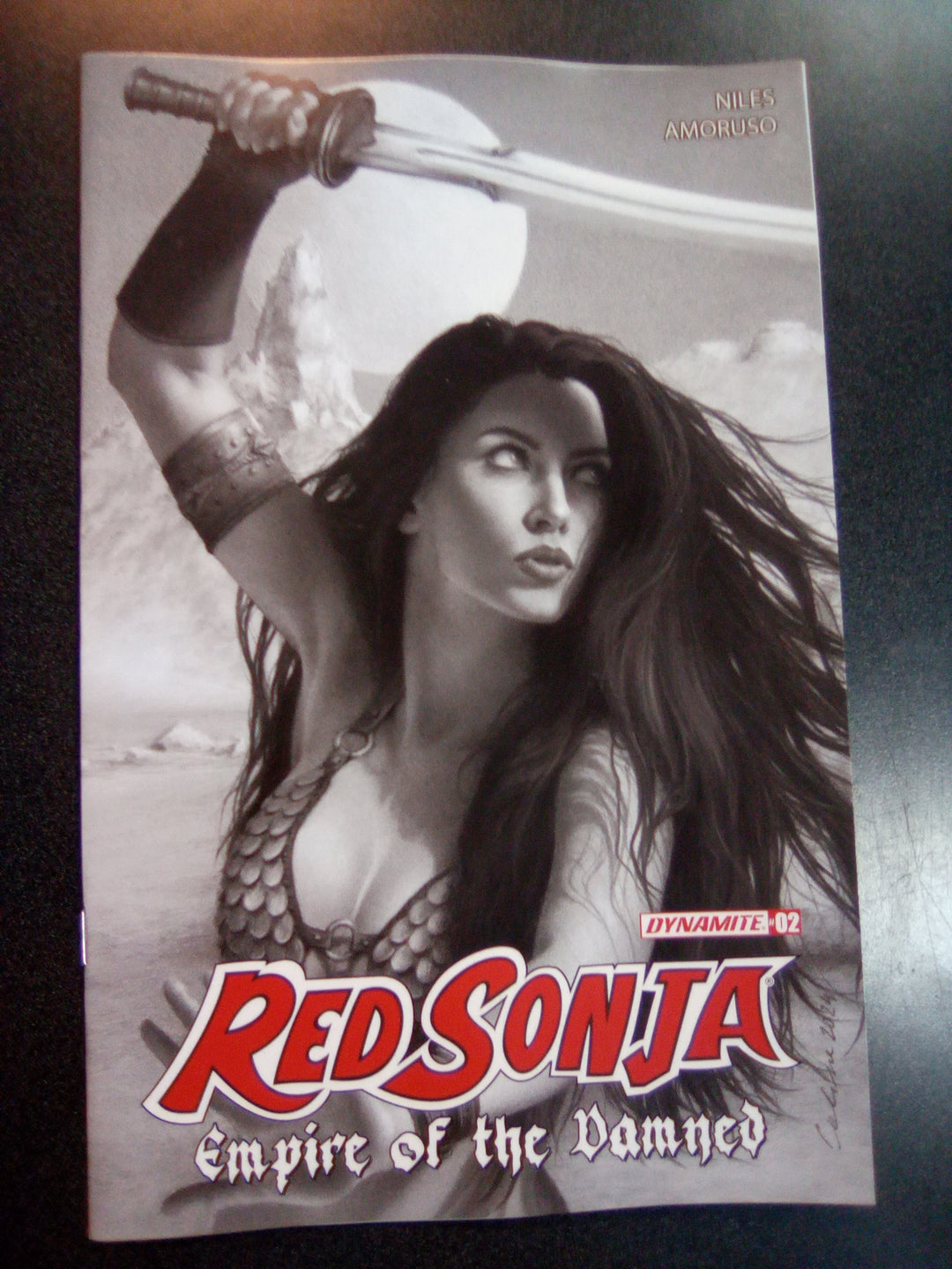 Red Sonja Empire Damned #2 Cover Q 7 Copy Foc Variant Edition Celina Black & White