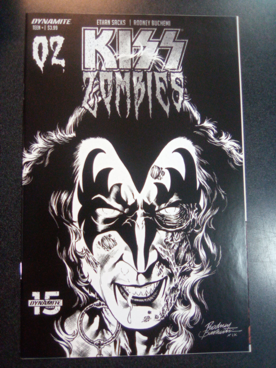 Kiss Zombies #2 1:30 Buchemi B&W Variant