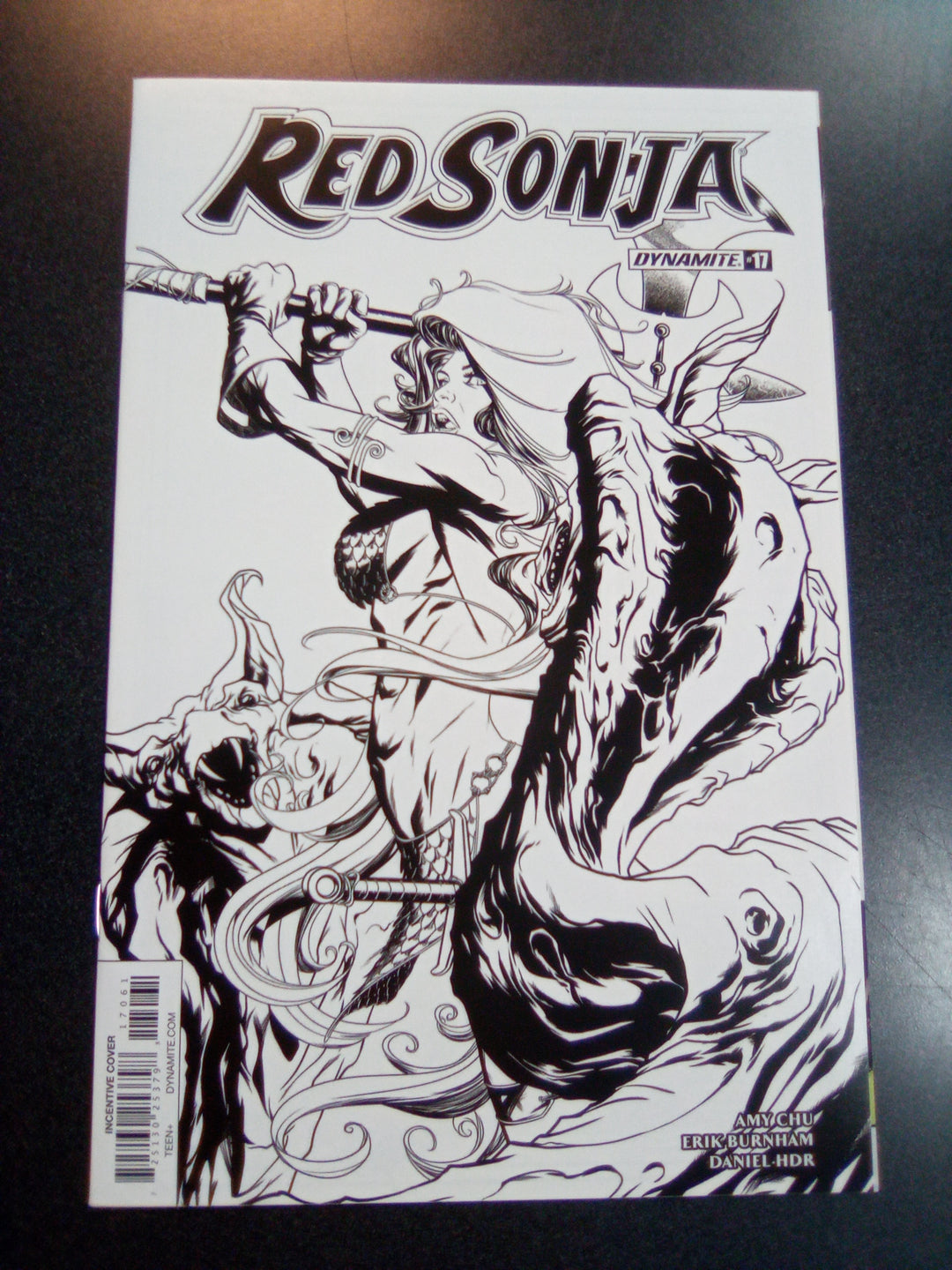 Red Sonja #17 1:10 Mick McKone B&W Variant
