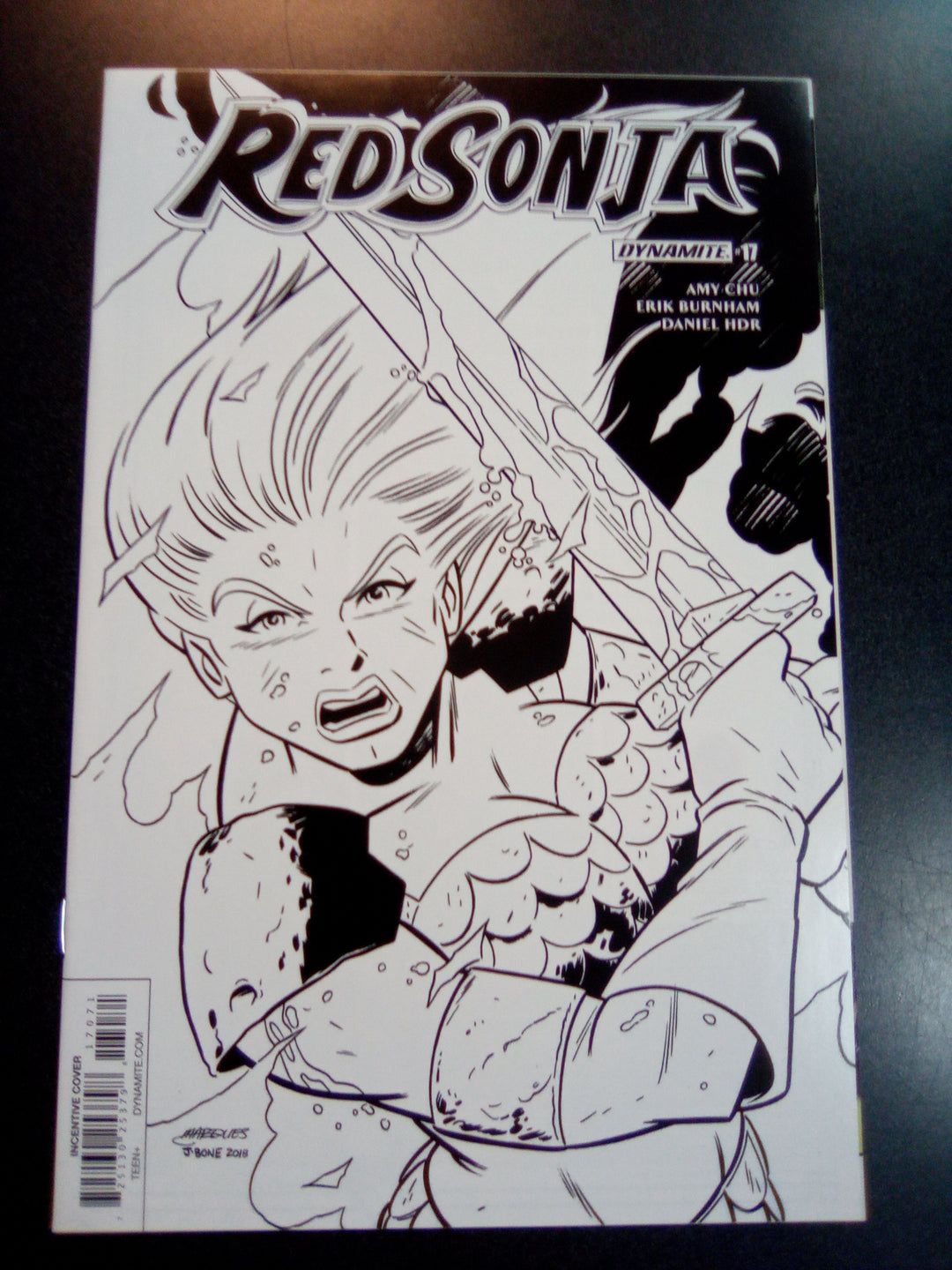 Red Sonja #17 1:20 Marques B&W Variant