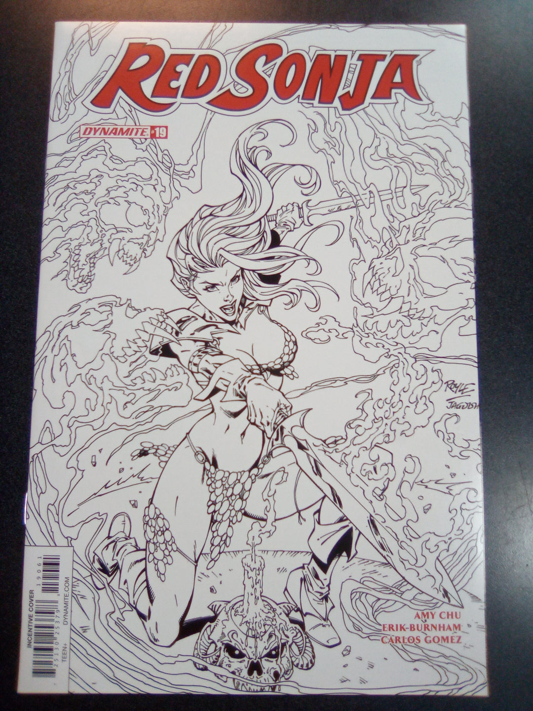 Red Sonja #19 1:10 John Royle B&W Variant