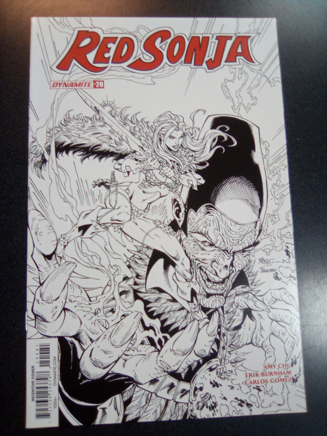 Red Sonja #20 1:30 John Royle B&W Variant