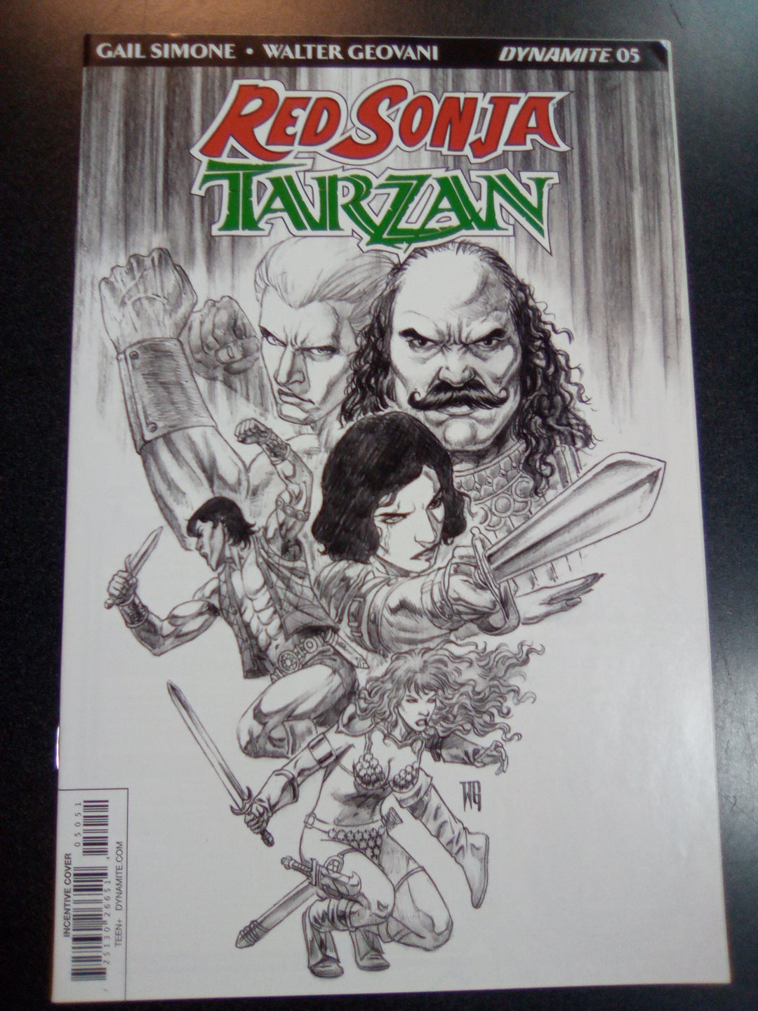 Red Sonja Tarzan #5 1:10 Walter Geovani B&W Variant