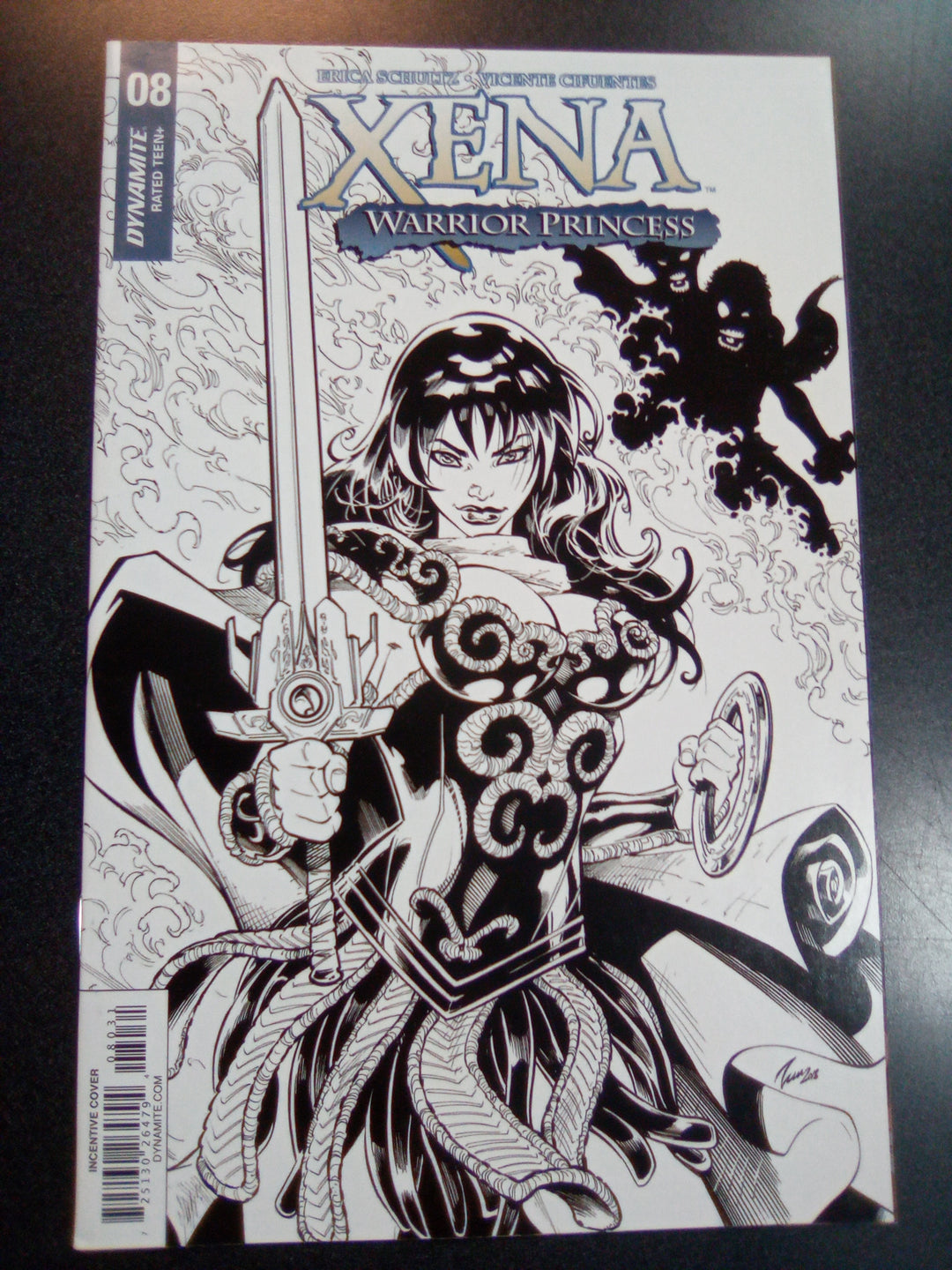 Xena #8 1:10 Vicente Cifuentes B&W Variant