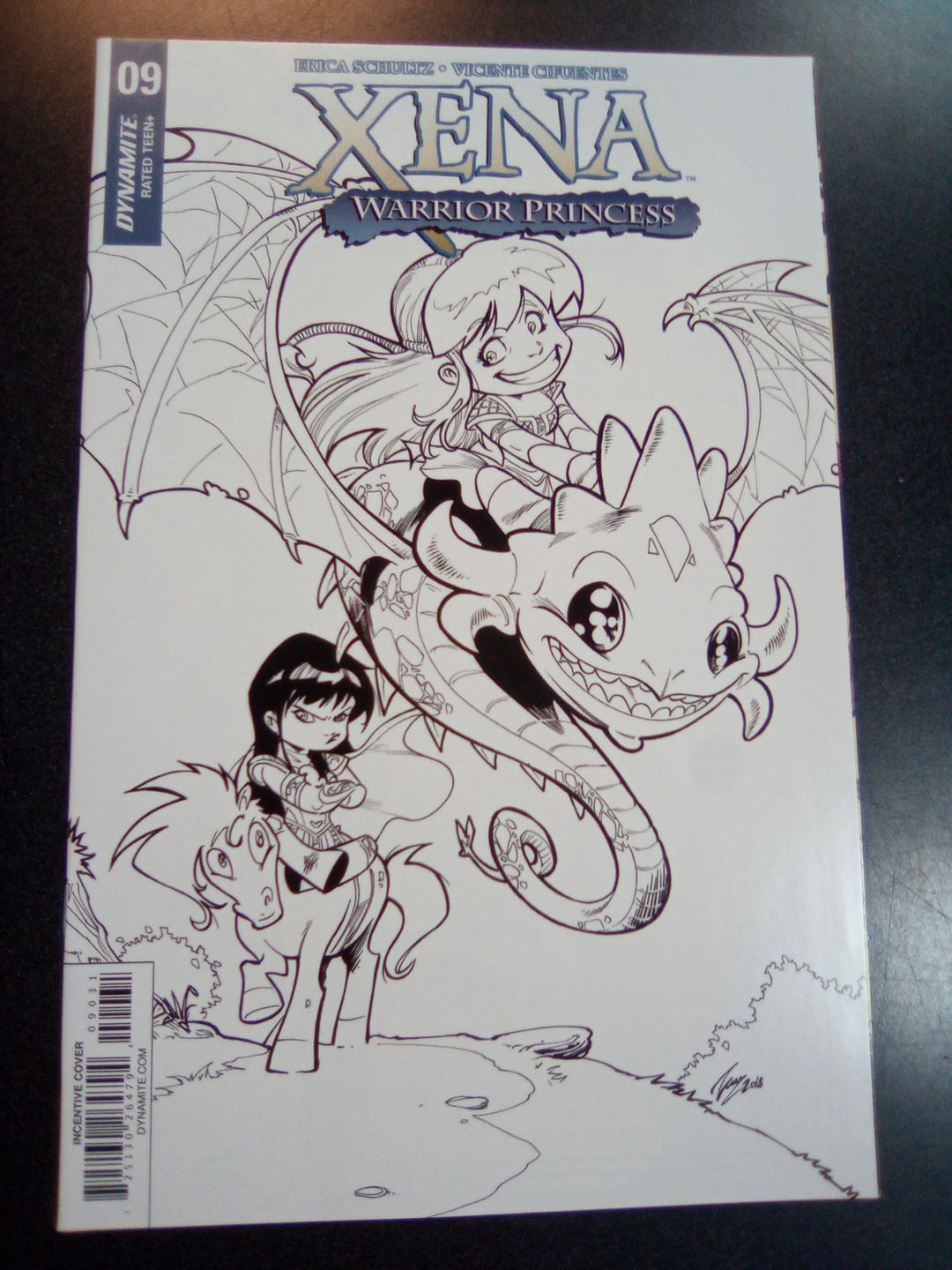 Xena #9 1:10 Vicente Cifuentes B&W Variant