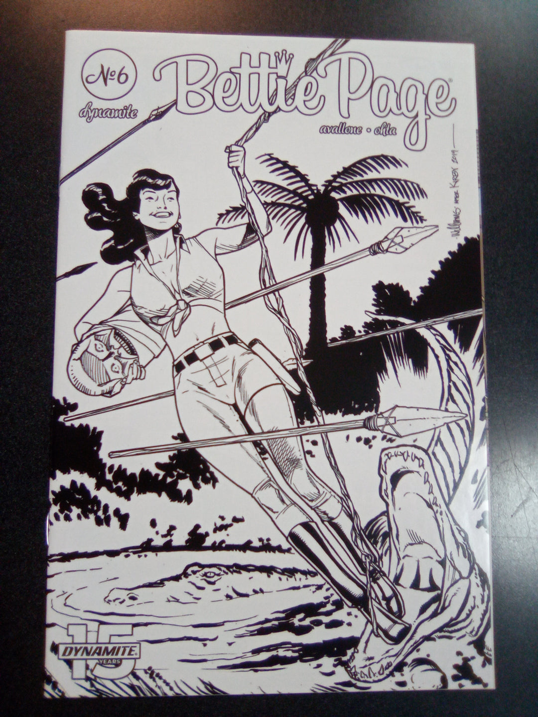 Bettie Page Unbound #6 1:11 David Williams B&W Variant