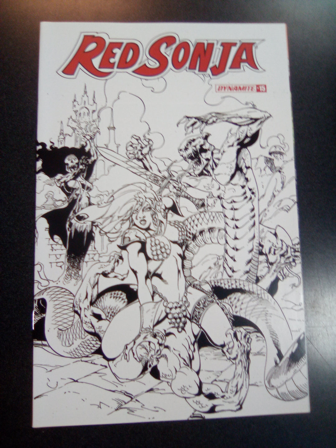 Red Sonja #15 1:11 Roberto Castro B&W Variant