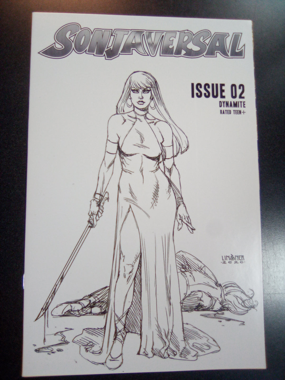Sonjaversal #2 1:20 Linsner B&W Variant