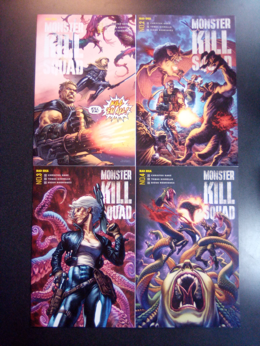 Monster Kill Squad #1 - 4 Complete Set NM