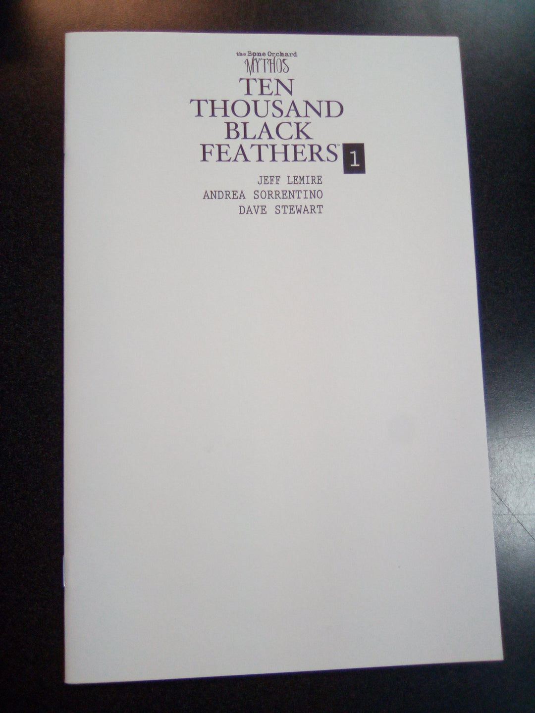 Bone Orchard Mythos: Ten Thousand Black Feathers #1 Blank Variant