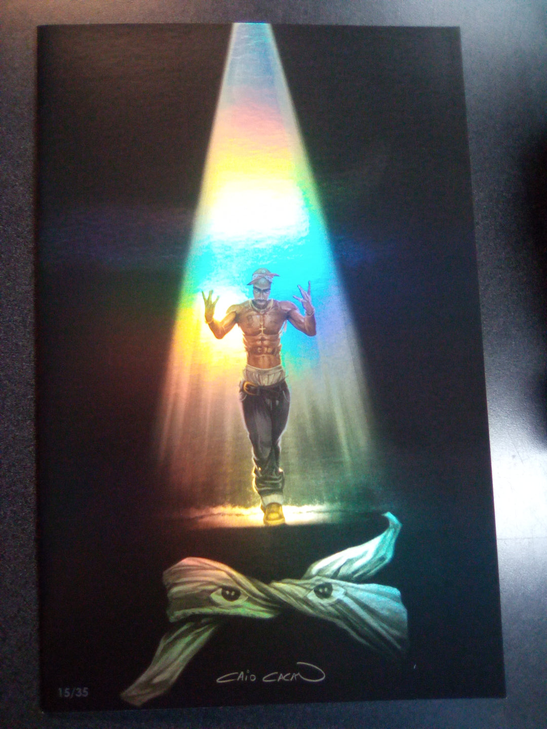 Tribute: Tupac Shakur #1 Caio Cacau Virgin Art Foil Variant 15/35