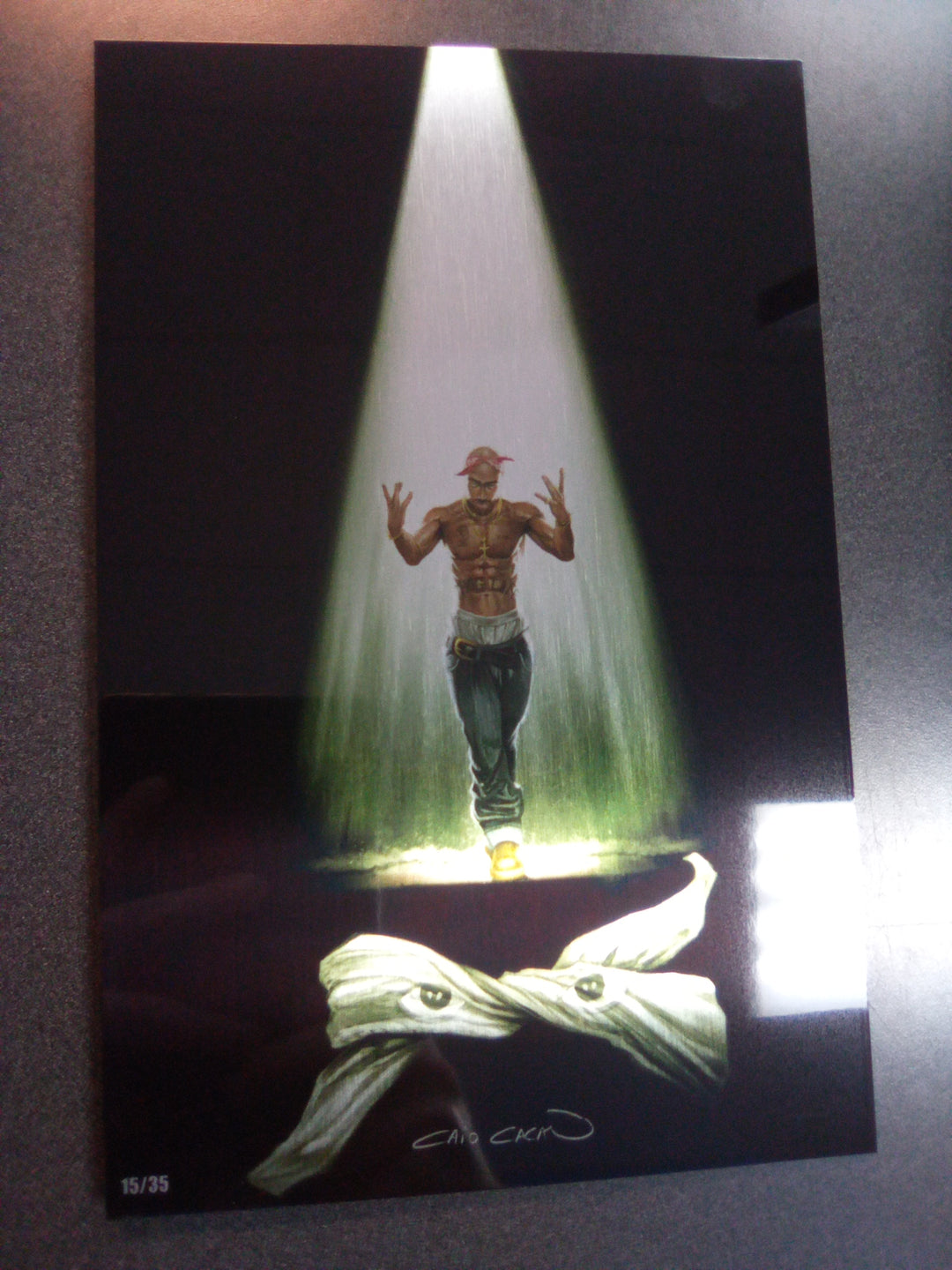Tribute: Tupac Shakur #1 Caio Cacau Virgin Art Metal Variant 15/35