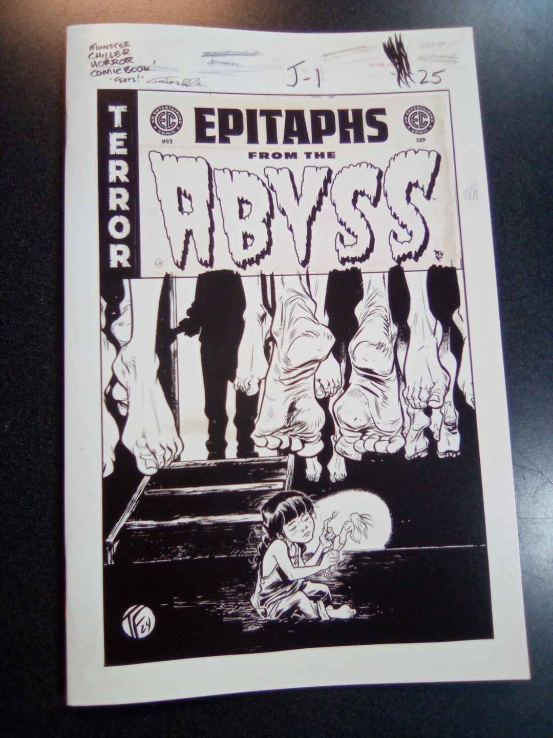 EC Epitaphs From The Abyss #3 (Of 12) Cover D Inc 1:20 Tom Fowler Black & White Artist Edition Variant
