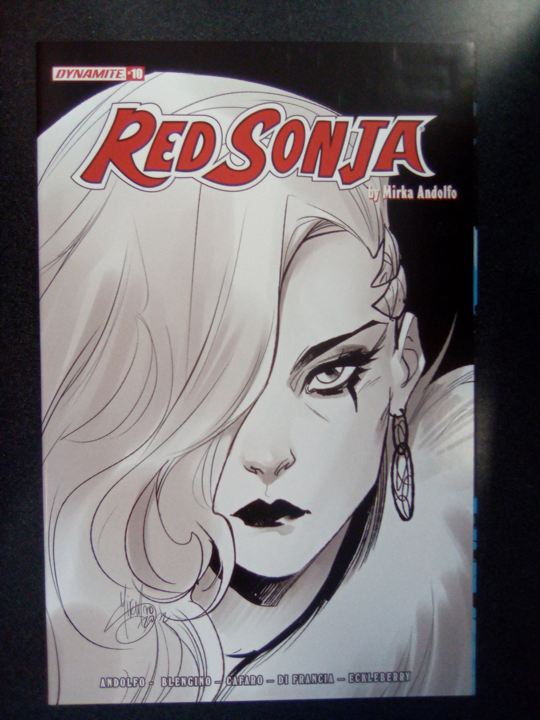 Red Sonja (2021) #10 Cover F 10 Copy Variant Edition Andolfo Black & White