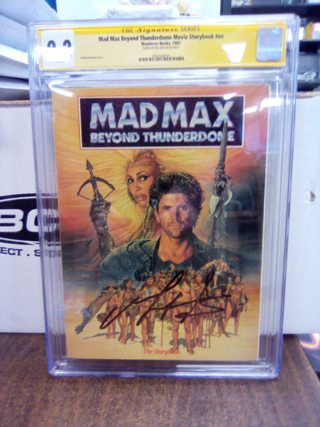Mad Max Beyond Thunderdome Movie Storybook CGC SS 9.2 Signed by Mel Gibson