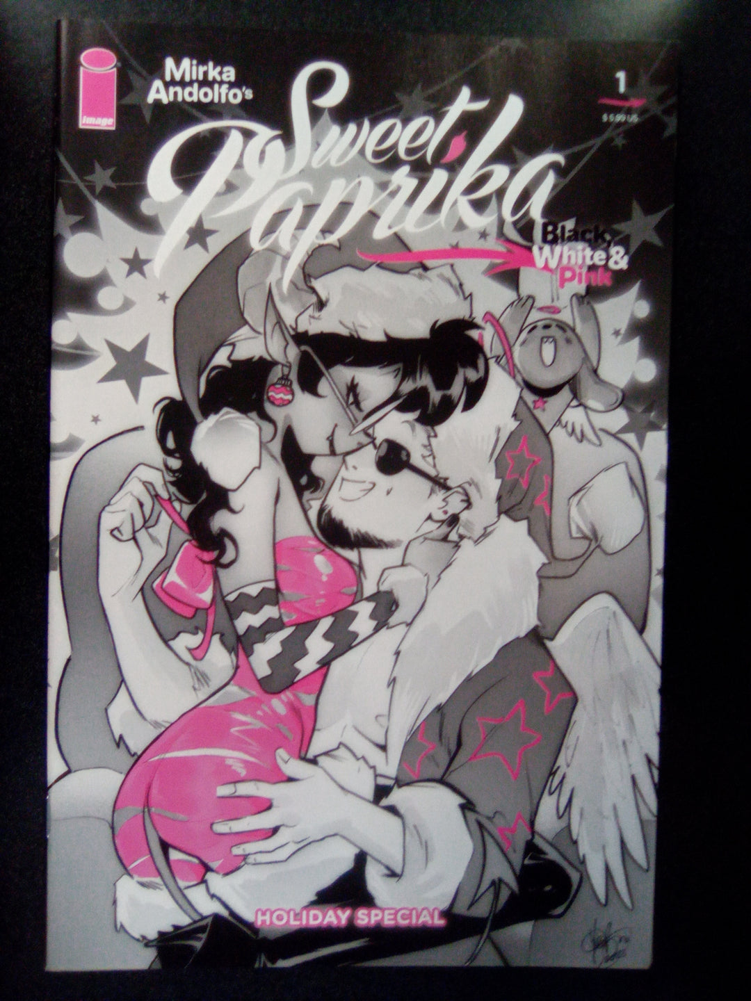 Mirka Andolfos Sweet Paprika Black White & Pink Holiday Special Cover A Mirka Andolfo