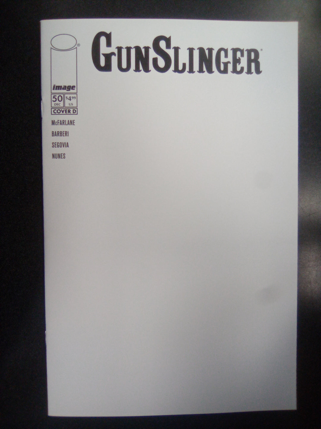 Gunslinger Spawn #50 Cover D Blank Sketch Variant
