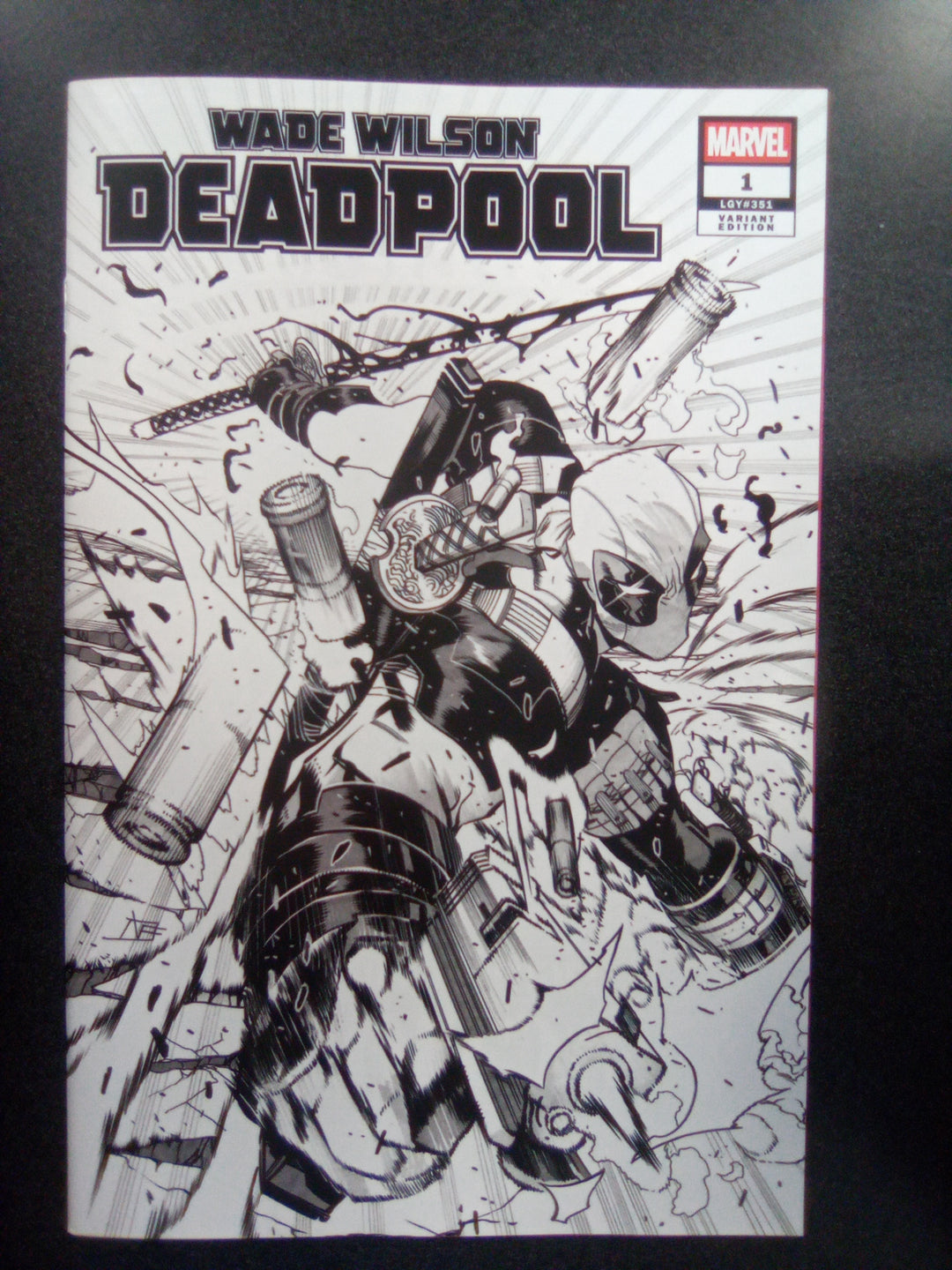 Wade Wilson Deadpool #1 Comicspro Black & White Variant