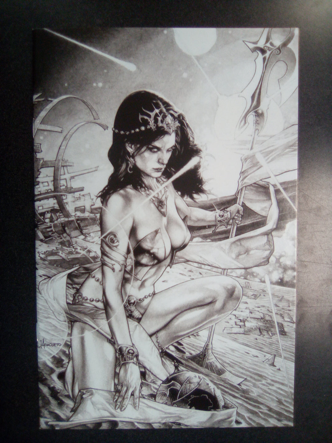 Dejah Thoris #4 (2020) Jay Anacleto B&W Virgin Variant